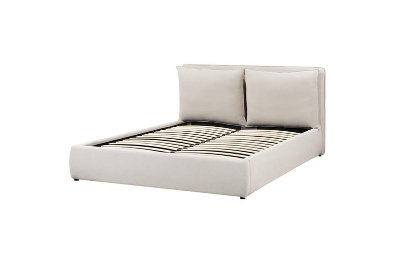 Säng med förvaring Bajonna - Beige, 160x200 cm - Möbler - Säng - Sängram & sängstomme