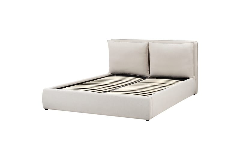 Säng med förvaring Bajonna - Beige, 160x200 cm - Möbler - Säng - Sängram & sängstomme