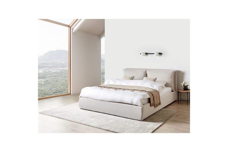Säng med förvaring Bajonna - Beige, 180x200 cm - Möbler - Säng - Sängram & sängstomme