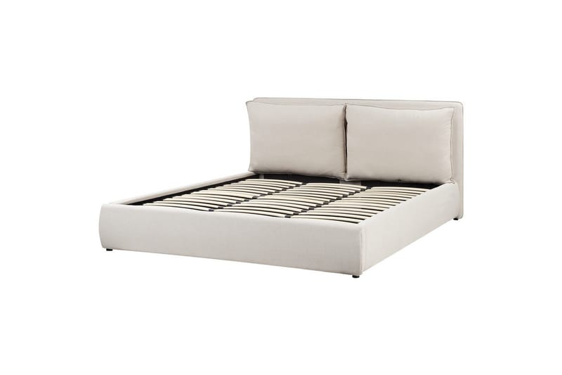 Säng med förvaring Bajonna - Beige, 180x200 cm - Möbler - Säng - Sängram & sängstomme