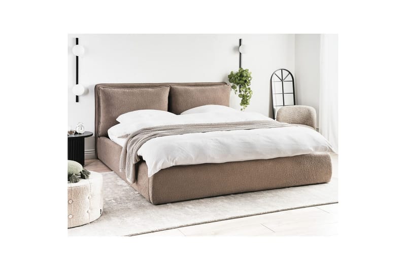 Säng med förvaring Bajonna - Taupe, 180x200 cm - Möbler - Säng - Sängram & sängstomme