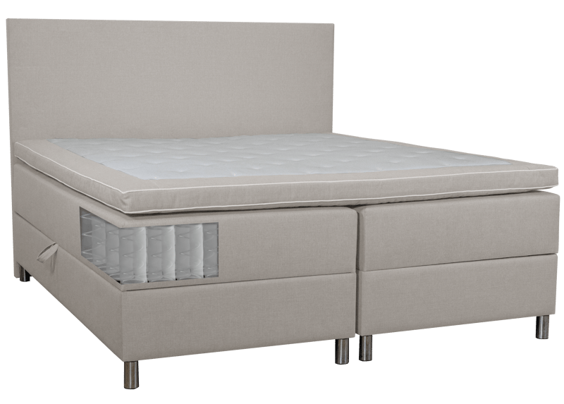 Säng med förvaring beige 160x200 cm - beige - Möbler - Säng - Kontinentalsäng