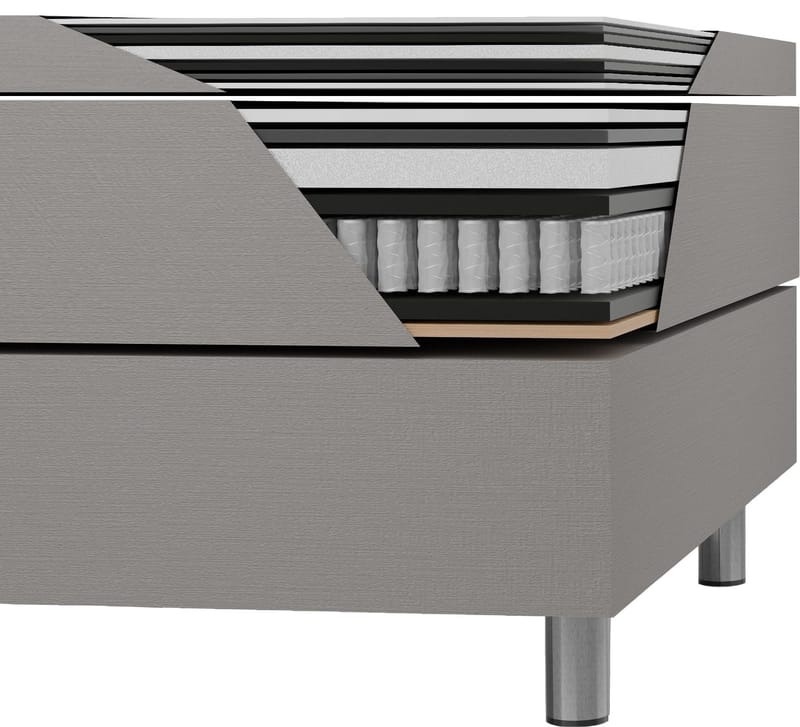 Säng med förvaring beige 160x200 cm - beige - Möbler - Säng - Kontinentalsäng