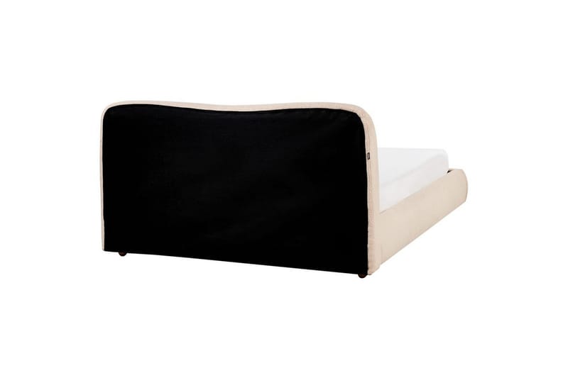Säng med förvaring Blagnac - Beige/Bouclé, 160x200 cm - Möbler - Säng - Sängram & sängstomme