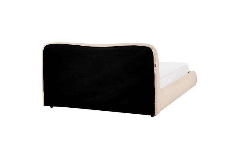 Säng med förvaring Blagnac - Beige/Bouclé, 160x200 cm - Möbler - Säng - Sängram & sängstomme