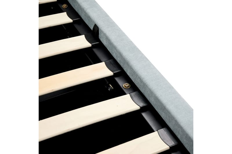 Säng med förvaring Blagnac - Blå/Polyester, 180x200 cm - Möbler - Säng - Sängram & sängstomme