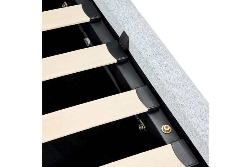 Säng med förvaring Blagnac - Grå/Polyester, 180x200 cm - Möbler - Säng - Sängram & sängstomme