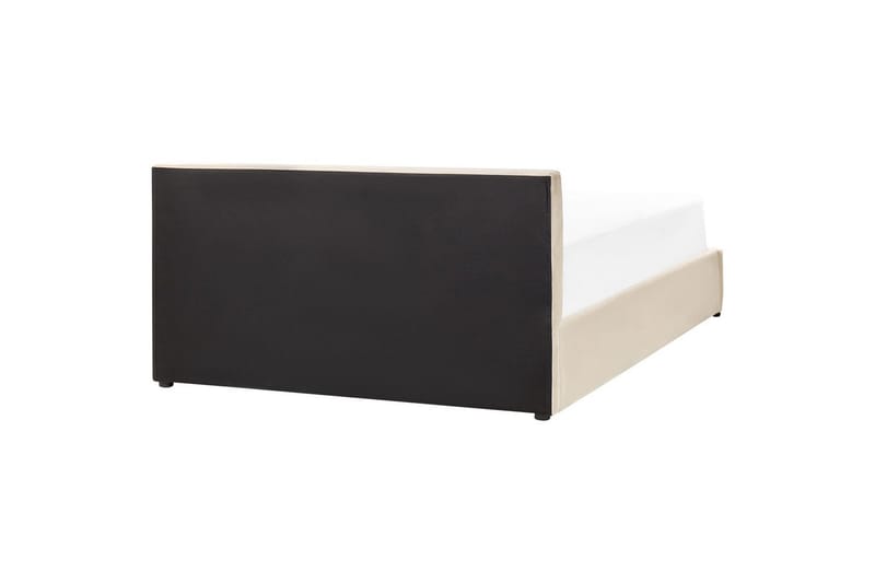 Säng med förvaring Bousse - Beige/Sammet, 160x200 cm - Möbler - Säng - Sängram & sängstomme