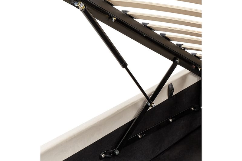 Säng med förvaring Bousse - Beige/Sammet, 160x200 cm - Möbler - Säng - Sängram & sängstomme