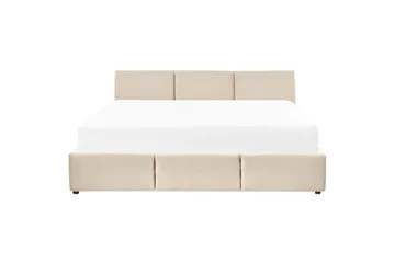 Säng med förvaring Bousse - Beige/Sammet, 180x200 cm - Möbler - Säng - Sängram & sängstomme