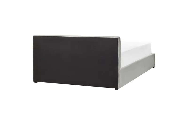 Säng med förvaring Bousse - Grå/Sammet, 160x200 cm - Möbler - Säng - Sängram & sängstomme