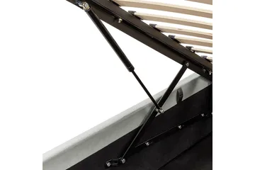Säng med förvaring Bousse - Grå/Sammet, 160x200 cm - Möbler - Säng - Sängram & sängstomme