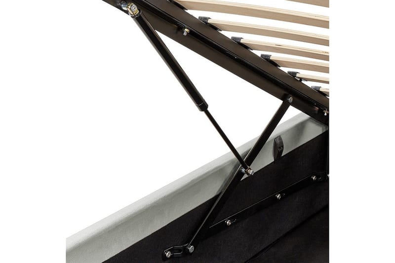 Säng med förvaring Bousse - Grå/Sammet, 160x200 cm - Möbler - Säng - Sängram & sängstomme