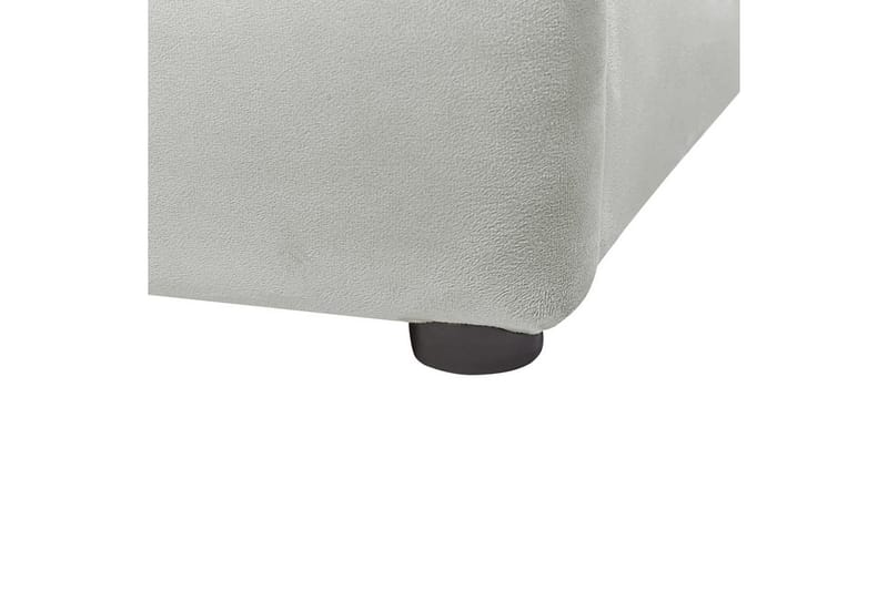 Säng med förvaring Bousse - Grå/Sammet, 160x200 cm - Möbler - Säng - Sängram & sängstomme