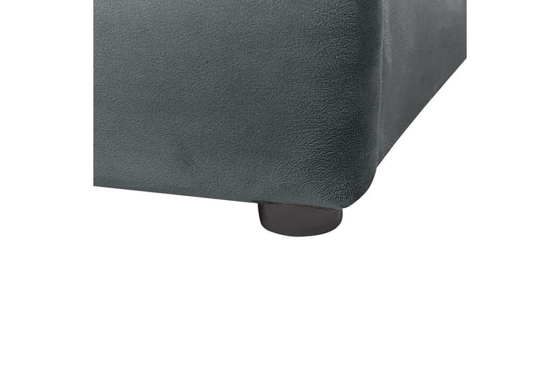 Säng med förvaring Bousse - Mörkgrå/Sammet, 140x200 cm - Möbler - Säng - Sängram & sängstomme
