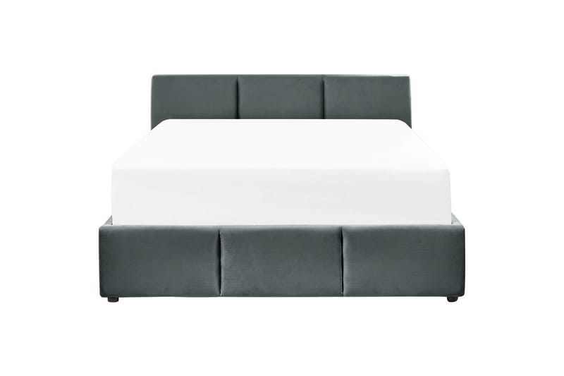 Säng med förvaring Bousse - Mörkgrå/Sammet, 140x200 cm - Möbler - Säng - Sängram & sängstomme