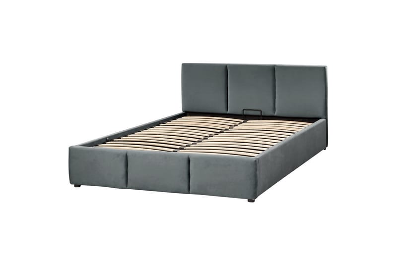 Säng med förvaring Bousse - Mörkgrå/Sammet, 160x200 cm - Möbler - Säng - Sängram & sängstomme