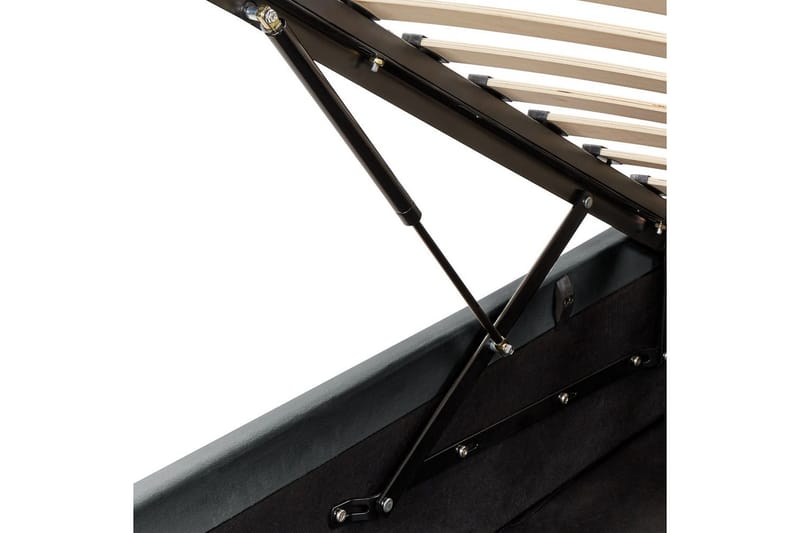 Säng med förvaring Bousse - Mörkgrå/Sammet, 160x200 cm - Möbler - Säng - Sängram & sängstomme