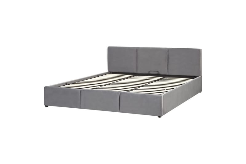Säng med förvaring Bousse - Mörkgrå/Sammet, 180x200 cm - Möbler - Säng - Sängram & sängstomme
