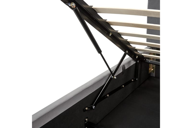 Säng med förvaring Bousse - Mörkgrå/Sammet, 180x200 cm - Möbler - Säng - Sängram & sängstomme