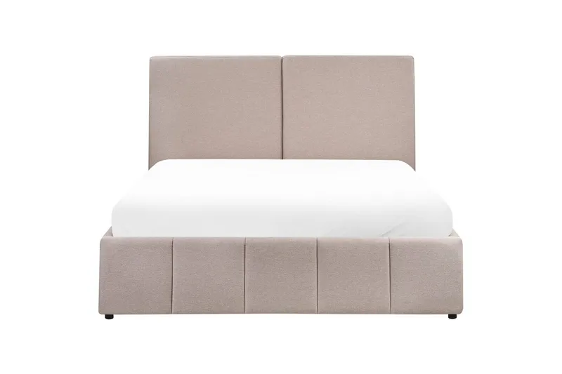 Säng med förvaring Castelnavet - Beige, svart, 160x200 cm - Möbler - Säng - Sängram & sängstomme