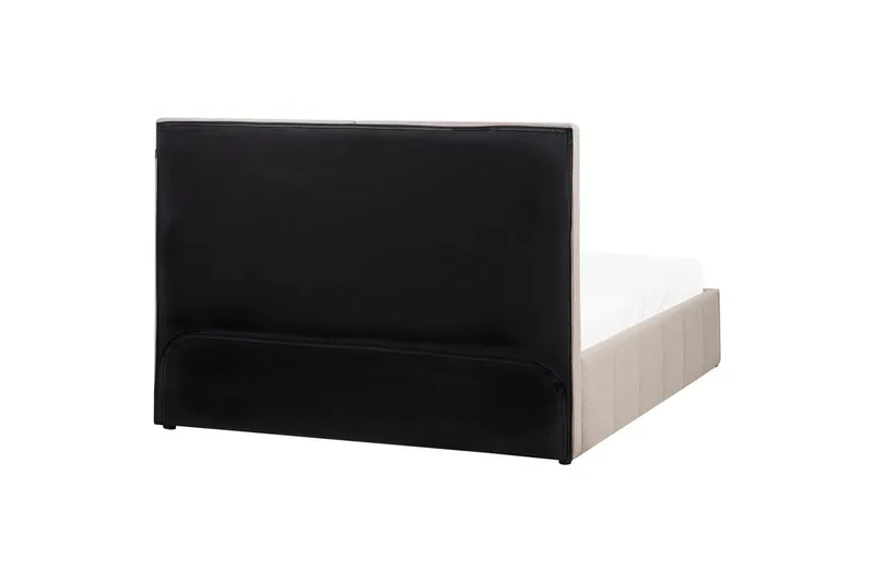 Säng med förvaring Castelnavet - Beige, svart, 160x200 cm - Möbler - Säng - Sängram & sängstomme