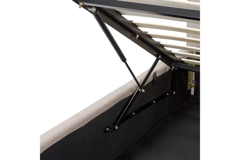 Säng med förvaring Castelnavet - Beige, svart, 180x200 cm - Möbler - Säng - Sängram & sängstomme