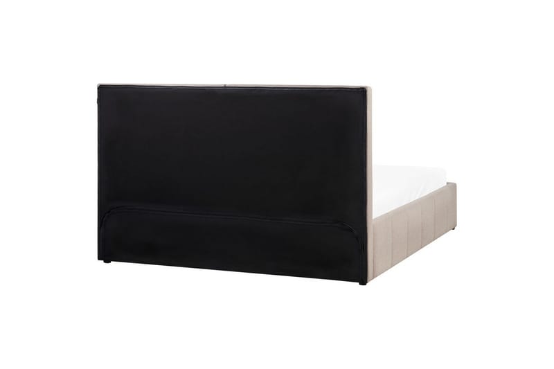 Säng med förvaring Castelnavet - Beige, svart, 180x200 cm - Möbler - Säng - Sängram & sängstomme