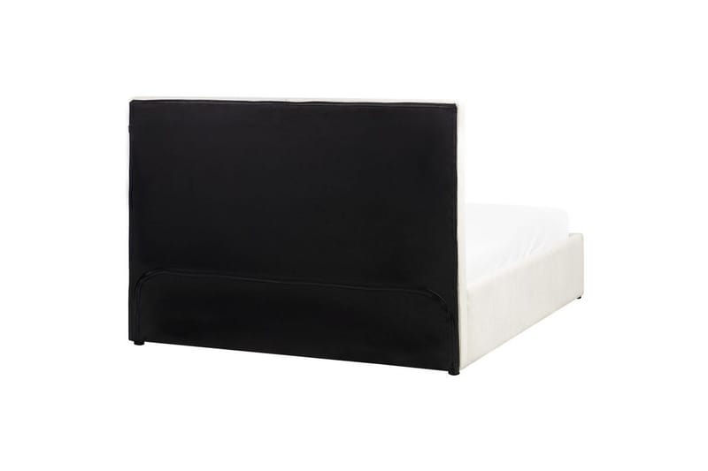 Säng med förvaring Castelnavet - Vit, Svart, 160x200 cm - Möbler - Säng - Sängram & sängstomme