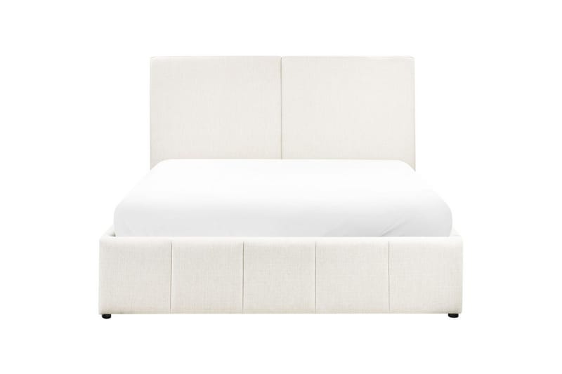 Säng med förvaring Castelnavet - Vit, Svart, 160x200 cm - Möbler - Säng - Sängram & sängstomme