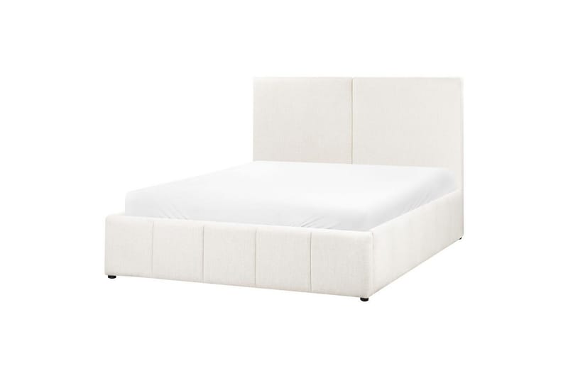 Säng med förvaring Castelnavet - Vit, Svart, 160x200 cm - Möbler - Säng - Sängram & sängstomme