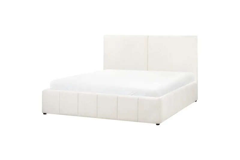 Säng med förvaring Castelnavet - Vit, Svart, 180x200 cm - Möbler - Säng - Sängram & sängstomme