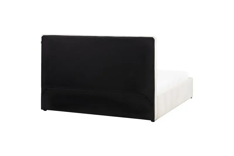 Säng med förvaring Castelnavet - Vit, Svart, 180x200 cm - Möbler - Säng - Sängram & sängstomme