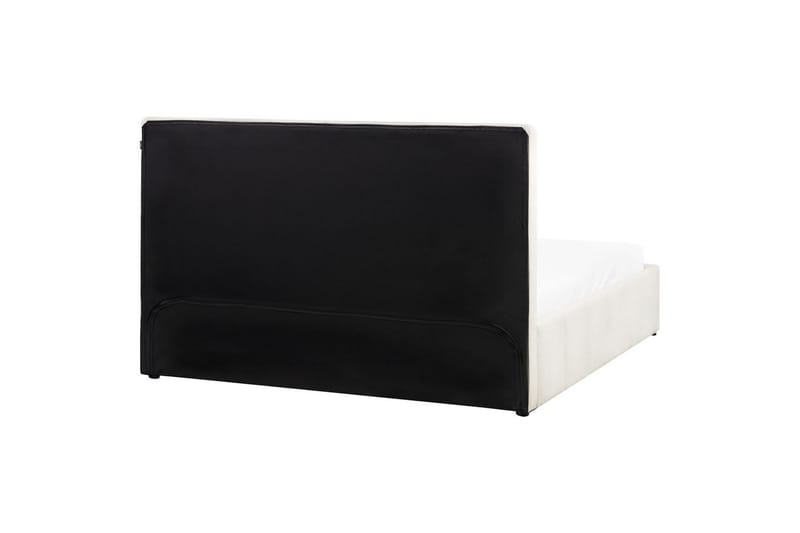 Säng med förvaring Castelnavet - Vit, Svart, 180x200 cm - Möbler - Säng - Sängram & sängstomme