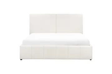Säng med förvaring Castelnavet - Vit, Svart, 180x200 cm - Möbler - Säng - Sängram & sängstomme