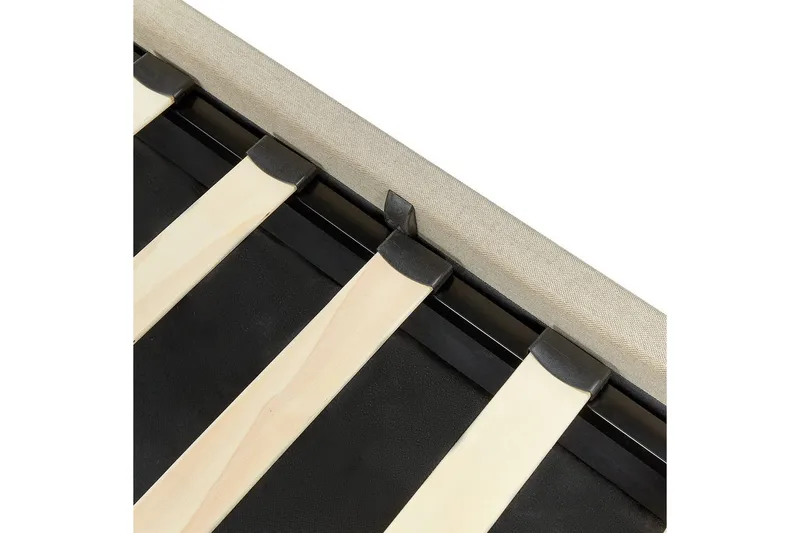 Säng med förvaring Dreux - Beige, svart, 140x200 cm - Möbler - Säng - Sängram & sängstomme