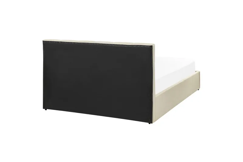 Säng med förvaring Dreux - Beige, svart, 140x200 cm - Möbler - Säng - Sängram & sängstomme