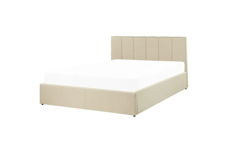 Säng med förvaring Dreux - Beige, svart, 140x200 cm - Möbler - Säng - Sängram & sängstomme