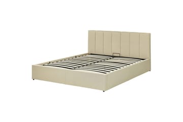 Säng med förvaring Dreux - Beige, svart, 160x200 cm - Möbler - Säng - Sängram & sängstomme