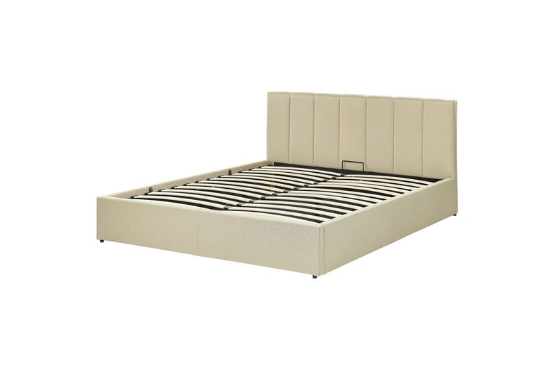 Säng med förvaring Dreux - Beige, svart, 160x200 cm - Möbler - Säng - Sängram & sängstomme