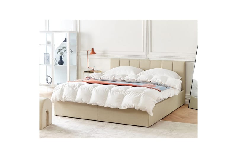 Säng med förvaring Dreux - Beige, svart, 160x200 cm - Möbler - Säng - Sängram & sängstomme