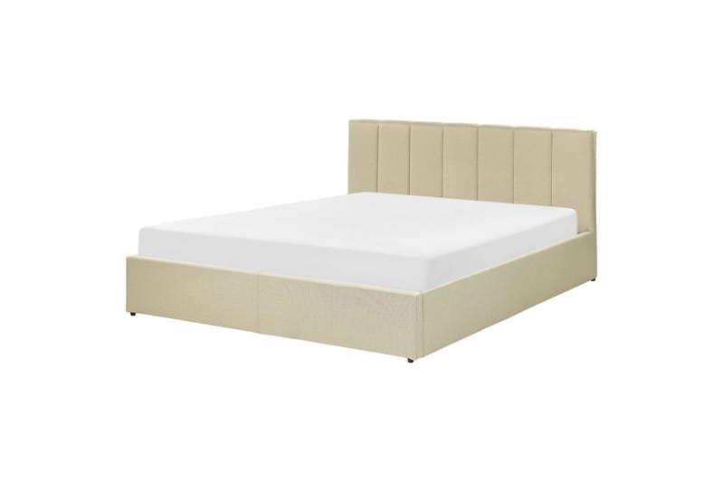 Säng med förvaring Dreux - Beige, svart, 160x200 cm - Möbler - Säng - Sängram & sängstomme