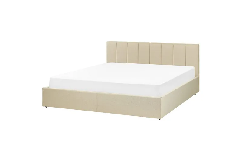 Säng med förvaring Dreux - Beige, svart, 180x200 cm - Möbler - Säng - Sängram & sängstomme