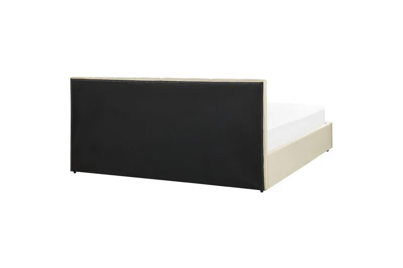 Säng med förvaring Dreux - Beige, svart, 180x200 cm - Möbler - Säng - Sängram & sängstomme