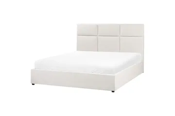 Säng med förvaring Lagord - Off-white, Svart, 160x200 cm - Möbler - Säng - Sängram & sängstomme