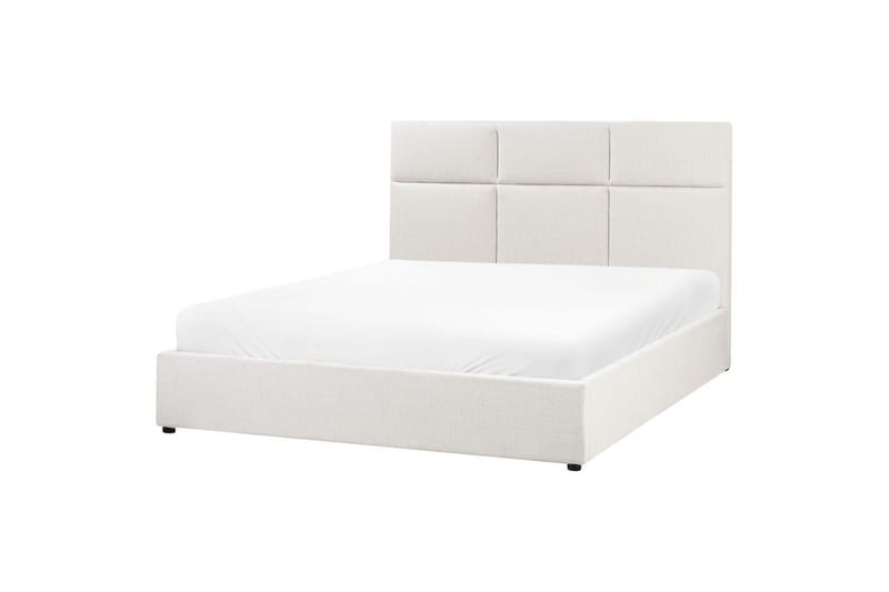 Säng med förvaring Lagord - Off-white, Svart, 160x200 cm - Möbler - Säng - Sängram & sängstomme