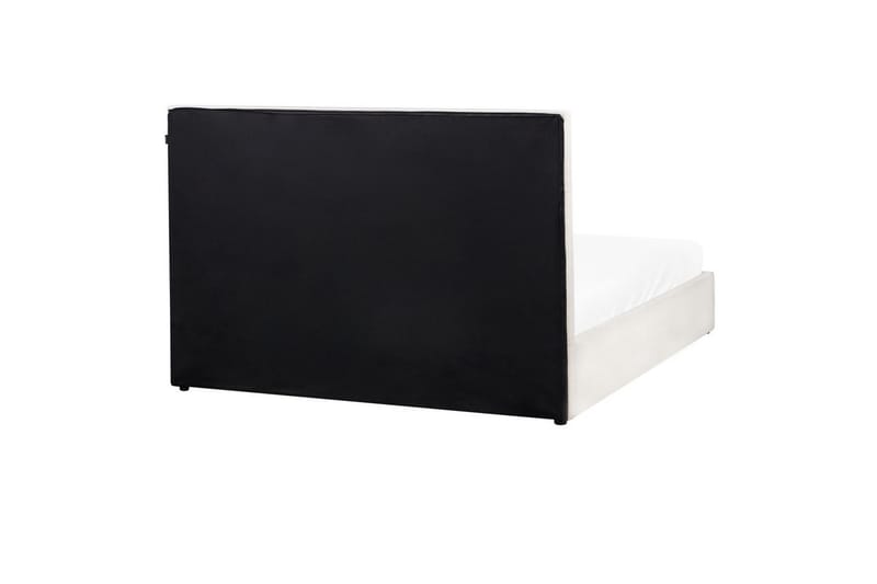 Säng med förvaring Lagord - Off-white, Svart, 160x200 cm - Möbler - Säng - Sängram & sängstomme
