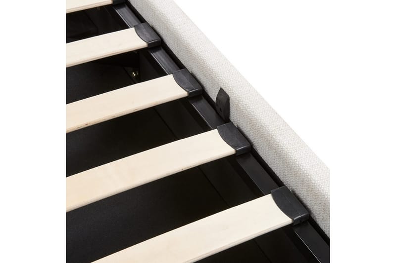 Säng med förvaring Lagord - Off-white, Svart, 160x200 cm - Möbler - Säng - Sängram & sängstomme