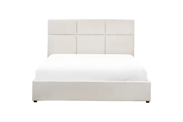 Säng med förvaring Lagord - Off-white, Svart, 160x200 cm - Möbler - Säng - Sängram & sängstomme