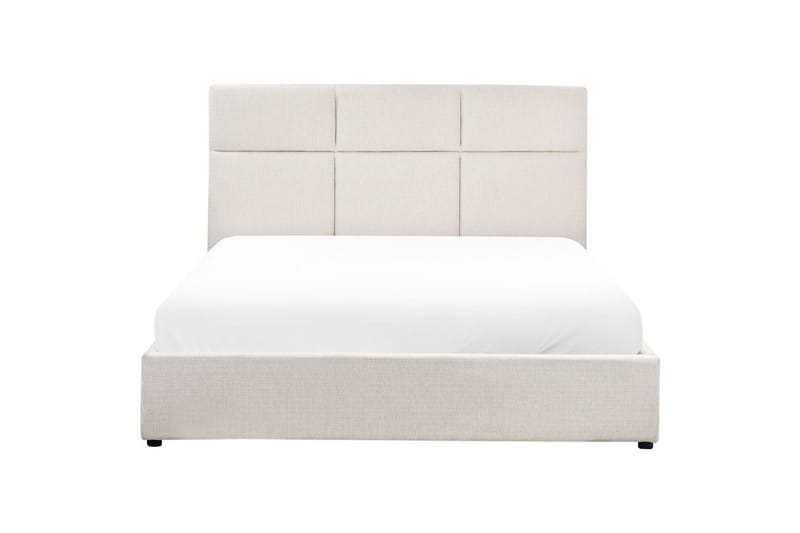 Säng med förvaring Lagord - Off-white, Svart, 160x200 cm - Möbler - Säng - Sängram & sängstomme